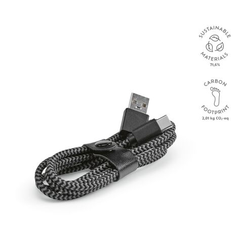 Leibniz Cable rPET 1m Black | Without Branding