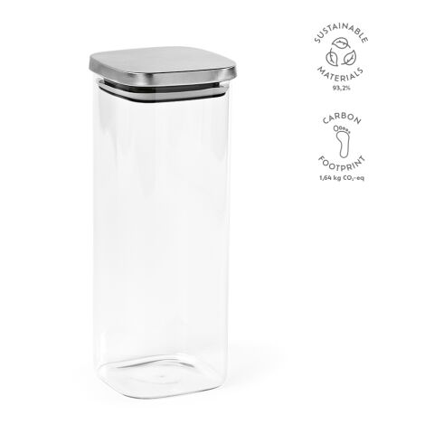 Delacroix 2100 Canister Borosilicate Glass 2130 ml Transparent | Without Branding | 2130 ml