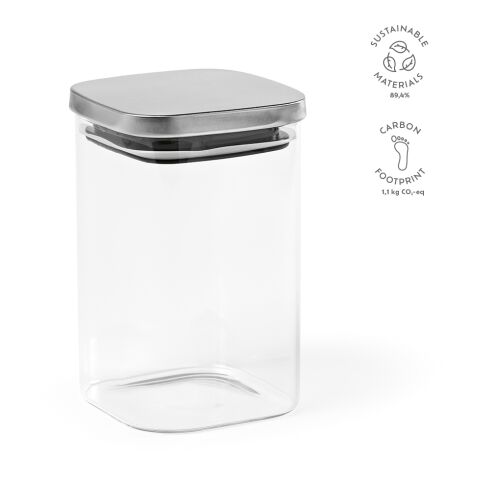 Delacroix 1200 Canister Borosilicate Glass 1270 ml Transparent | Without Branding | 1270 ml