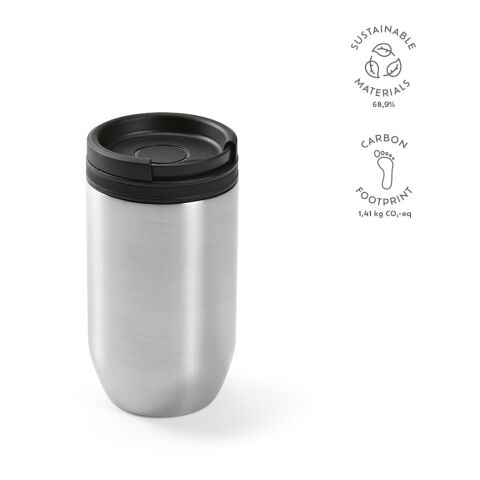 Okavongo Traval Cup recycled Stainless Steel 430 ml Black | Without Branding | 430 ml