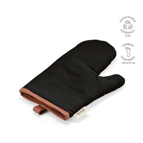 Basquiat Kitchen Glove recycled Cutton 280gsm Black | Without Branding