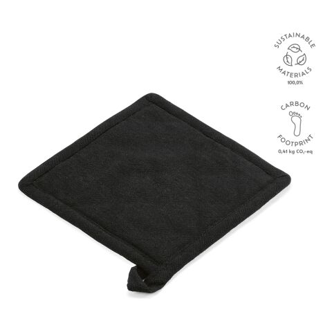 Klimt Pot Holder recycled Cutton 180gsm Black | Without Branding