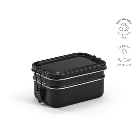 Tintoretto Lunchbox recycled Stainless Steel 1240 ml Black | Without Branding | 1240 ml