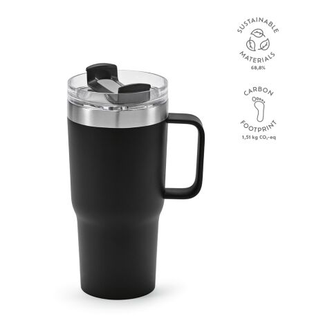 Neman Mug recycled Stainless Steel 580 ml Black | Without Branding | 580 ml