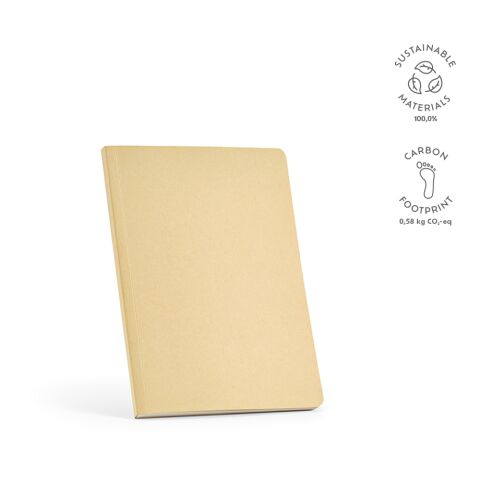 Cervantes Notebook A5 recycled Paper 70gsm 196 Pages Light brown | Without Branding | A5