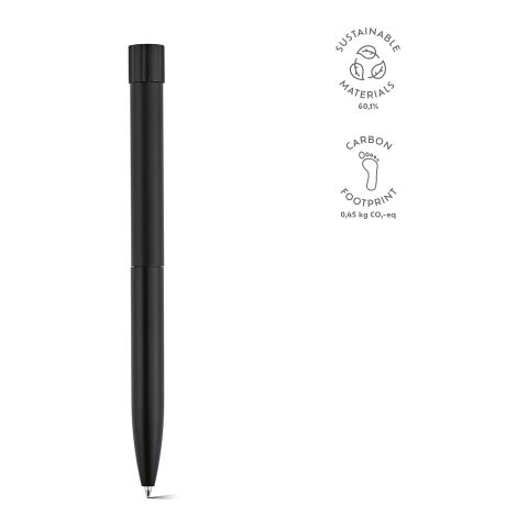 Borges Pen recycled Aluminum Back ink Black | Without Branding | Black