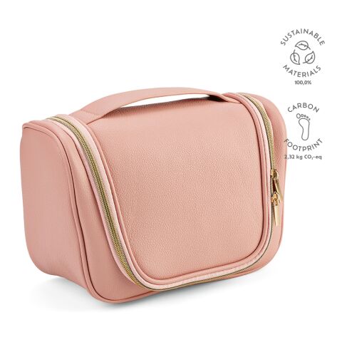 Shanghai Toiletry Bag recycled Leather Neon pink | Without Branding