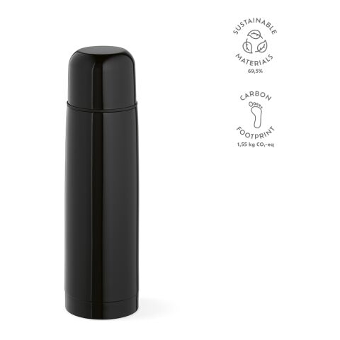 Danube Thermos recycled Stainless Steel 500 ml Black | Without Branding | 500 ml