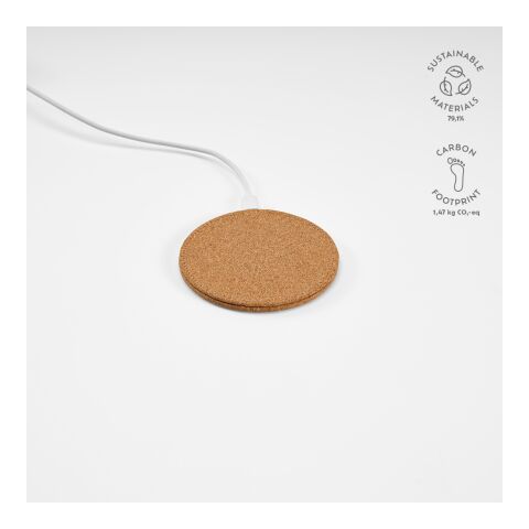 Descartes Wireless Charger Cork 15W Beige | Without Branding | 15W