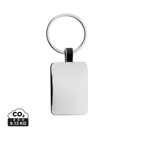 RCS recycled zinc alloy rectangle keyring silver | Without Branding | not available | not available