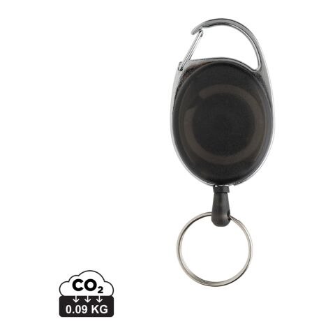 RCS recycled ABS roller clip keychain black | Without Branding | not available | not available