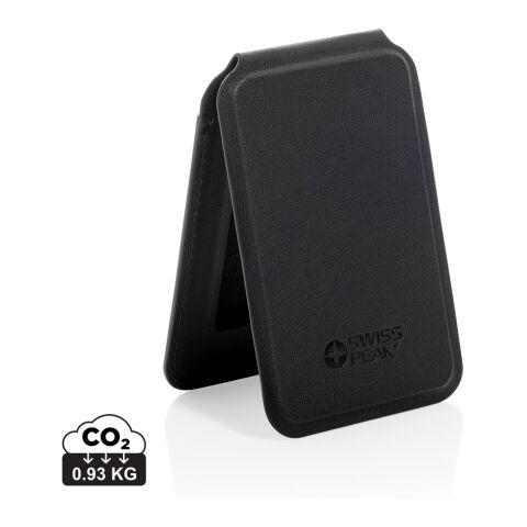 Magstand RCS recycled PU magnetic phone wallet with stand black | Without Branding | not available | not available