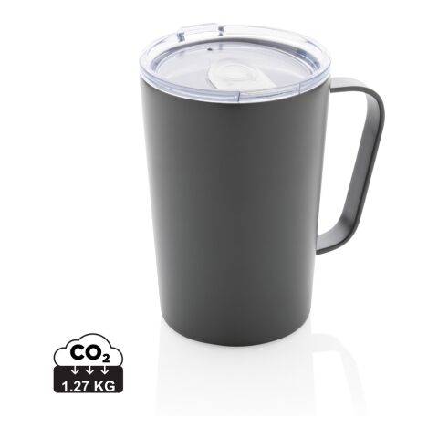 RCS Recycled stainless steel modern vacuum mug with lid anthracite | No Branding | not available | not available