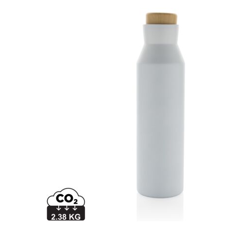 Gaia RCS certified recycled stainless steel vacuum bottle white | Without Branding | not available | not available