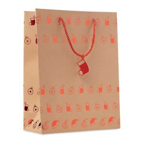 Gift paper bag with pattern red | No Branding | not available | not available | not available