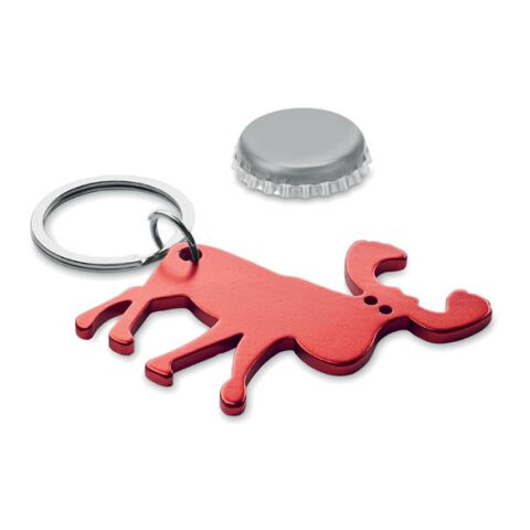 Recycled aluminium key ring red | Without Branding | not available | not available