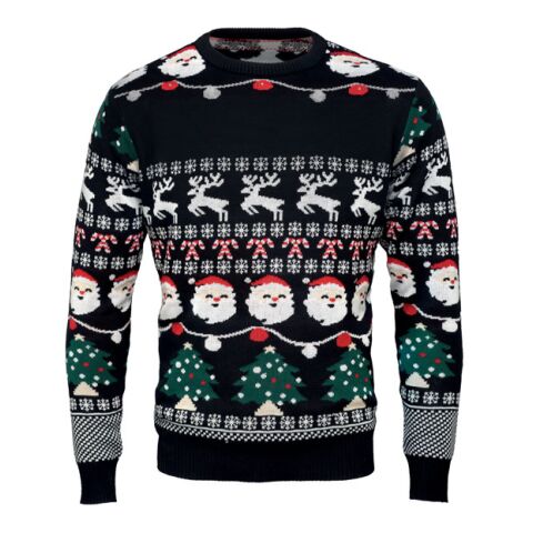 Christmas LED sweater L/XL black | 1-color Screen Print | FRONT | 280 mm x 50 mm | 150