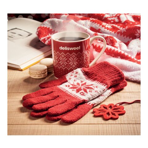 Winter gift mug and gloves set red | Without Branding | not available | not available | not available