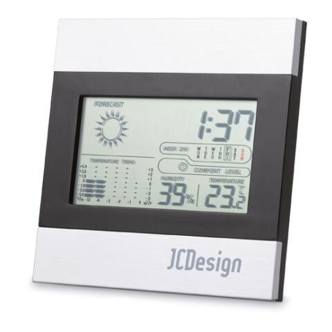 Weather station and clock matt silver | No Branding | not available | not available | not available