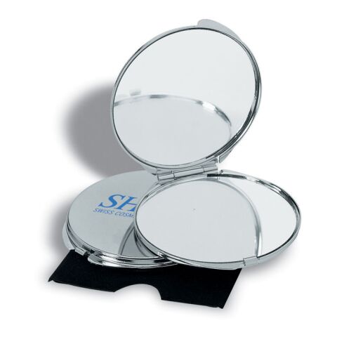 Chrome plated metal make-up mirror shiny silver | Without Branding | not available | not available