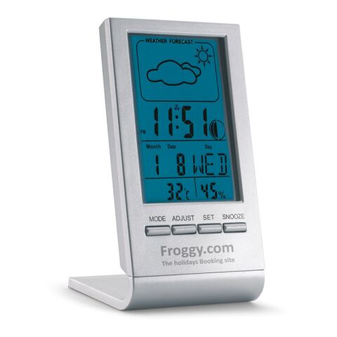 Weather station with blue LCD silver | No Branding | not available | not available | not available