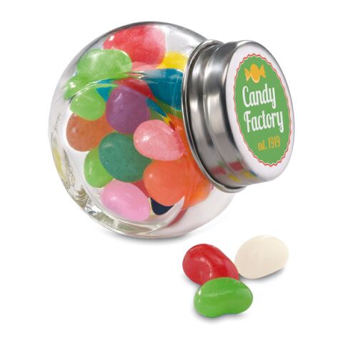 Glass jar with jelly beans