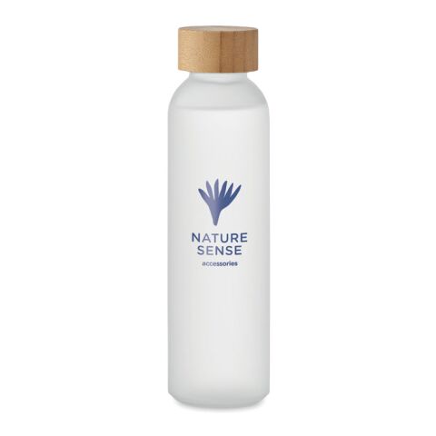 Frosted glass bottle 500ml transparent/white | No Branding | not available | not available | not available