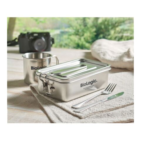 Stainless steel lunch box silver | No Branding | not available | not available | not available