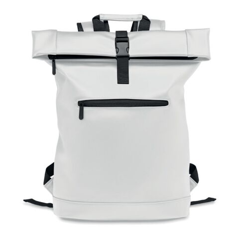 Laptop PU Rolltop backpack white | No Branding | not available | not available