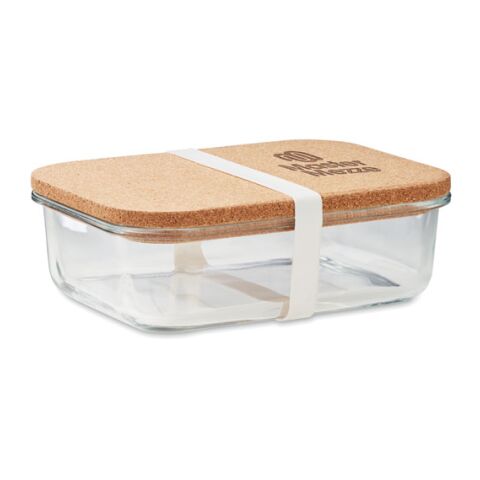 Glass lunch box with cork lid transparent | No Branding | not available | not available | not available