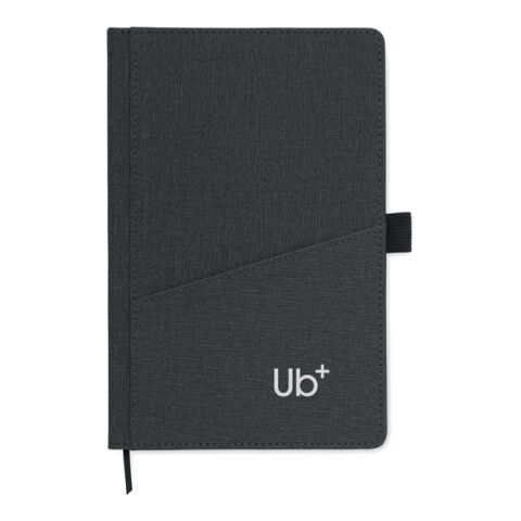 A5 notebook PU front pocket black | No Branding | not available | not available | not available