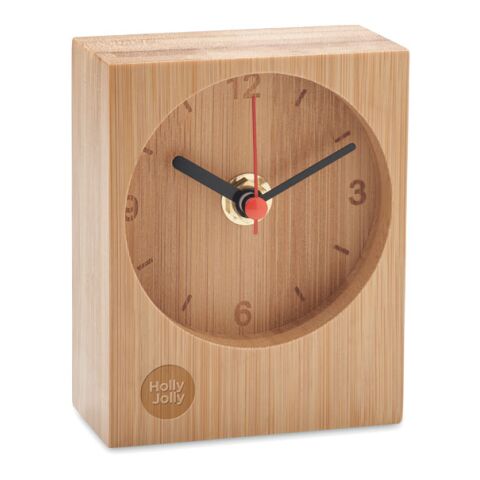 Bamboo table clock wood | No Branding | not available | not available | not available