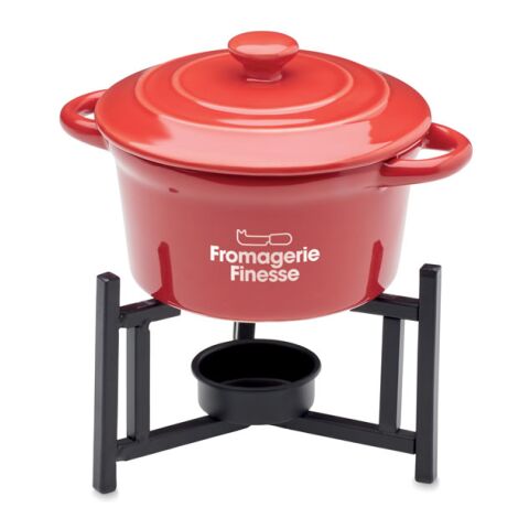 Ceramic fondue set 300 ml red | Without Branding | not available | not available