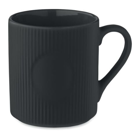 Ribbed ceramic mug mat 340 ml black | No Branding | not available | not available