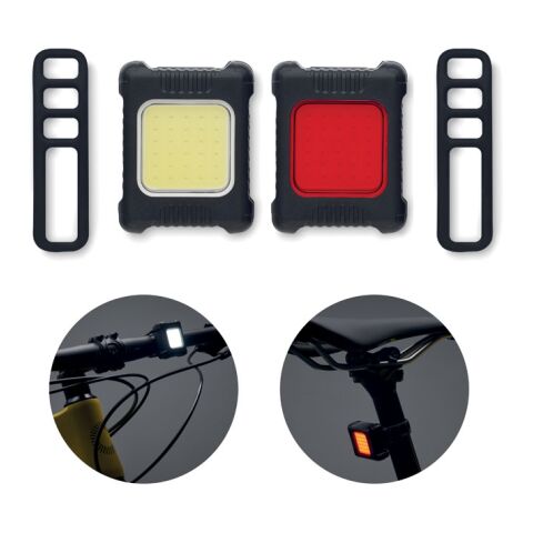 Rechargeable bike light set black | No Branding | not available | not available