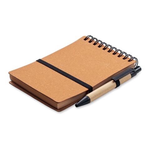 Recycled notebook with ball pen brown | No Branding | not available | not available | not available