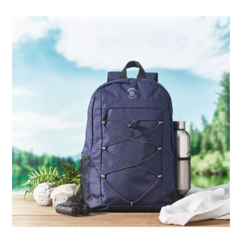 600D RPET polyester backpack blue | No Branding | not available | not available | not available