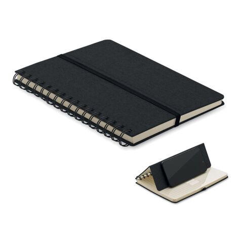 A5 notebook with phone holder black | No Branding | not available | not available | not available