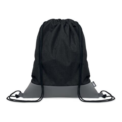 RPET PU drawstring bag 2 tone black | No Branding | not available | not available | not available