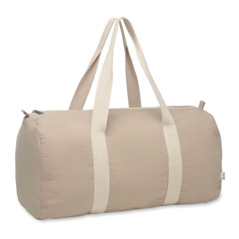 Recycled cotton sports bag khaki | No Branding | not available | not available | not available