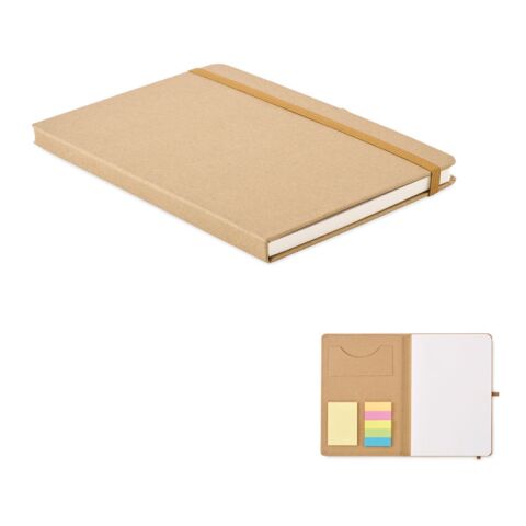 A5 notebook recycled paper set beige | No Branding | not available | not available