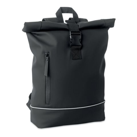 Laptop 15&quot; roll top PU backpack black | No Branding | not available | not available