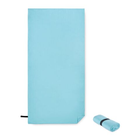 Double sided microfibre towel turquoise | No Branding | not available | not available | not available