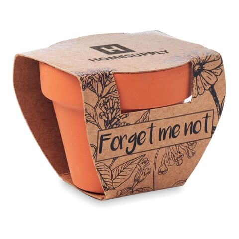 Terracotta pot &#039;forget me not&#039; wood | No Branding | not available | not available | not available