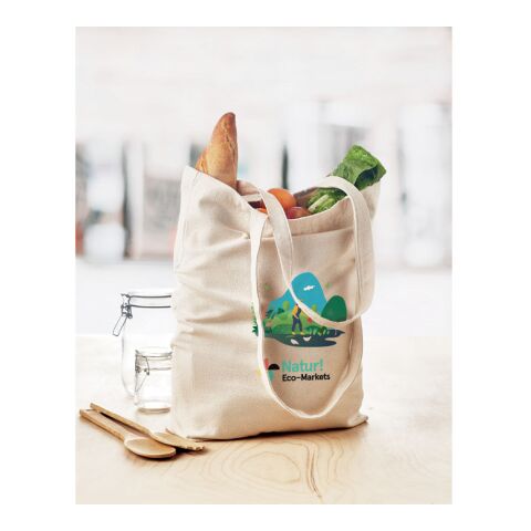 Canvas shopping bag with base gusset 270 gr/m²