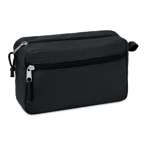 Hemp toilet bag hemp 200 gr/m² black | No Branding | not available | not available | not available