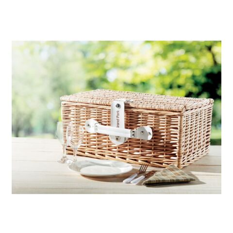 Wicker picnic basket 2 people wood | No Branding | not available | not available