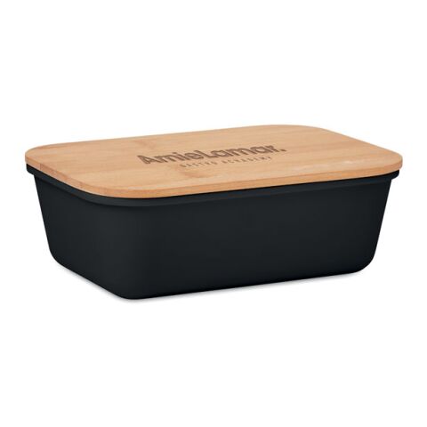 Lunch box with bamboo lid black | No Branding | not available | not available