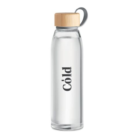 Glass bottle with bamboo lid 500ml transparent | No Branding | not available | not available