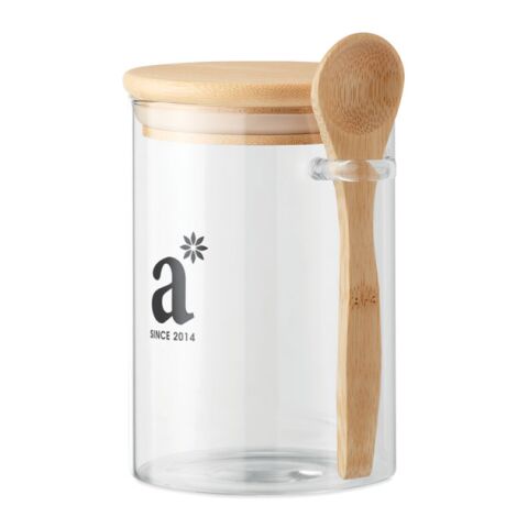 Glass jar with spoon 600 ml transparent | Without Branding | not available | not available | not available